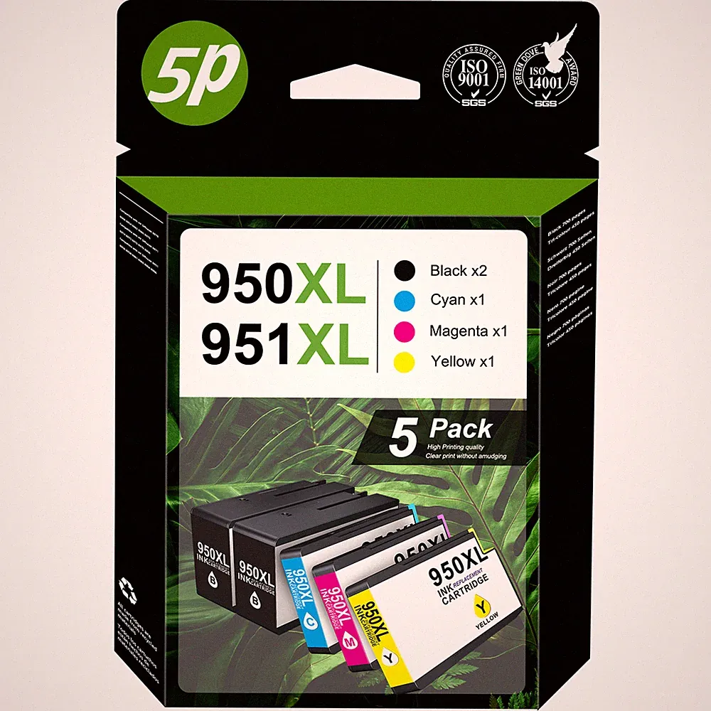 1-5PK 950XL Ink compatible with HP 951 Office Pro 8600 8610 8620 8615 8625 8100