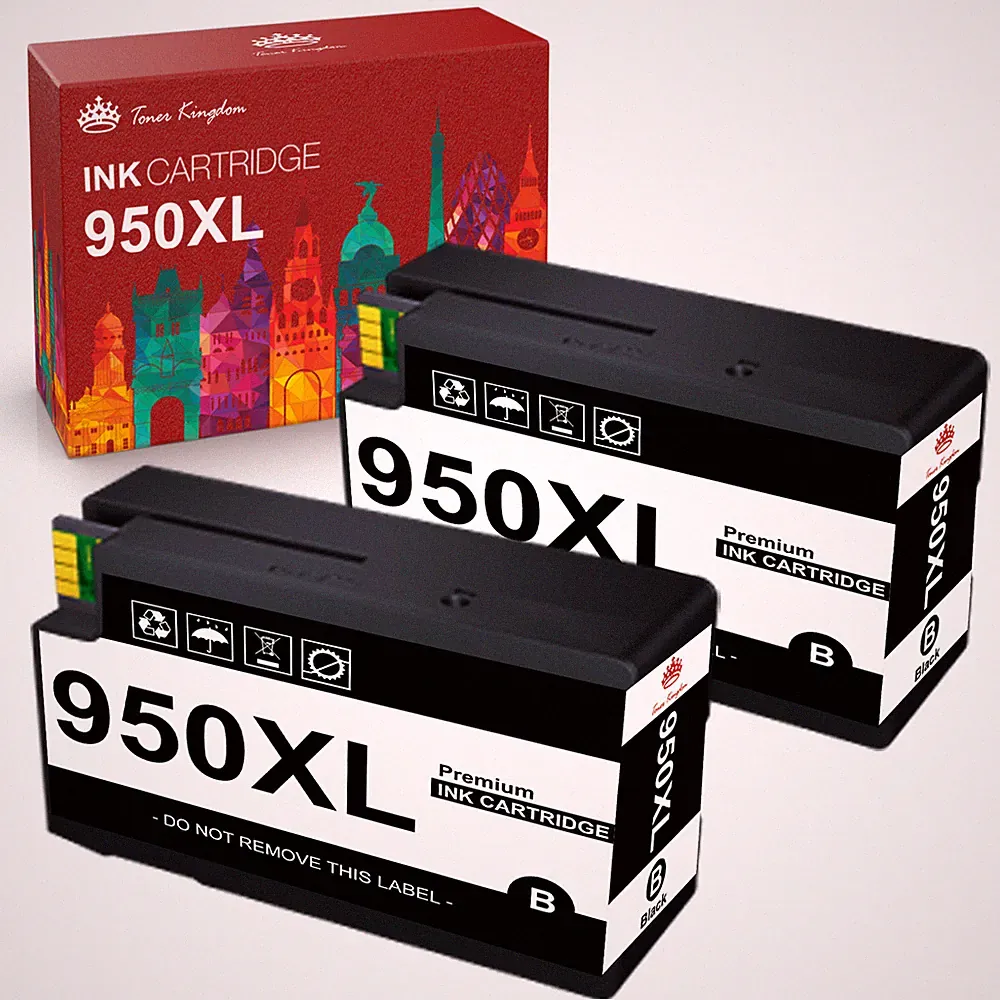 2 PK Black Ink Cartridges for HP 950 XL OfficeJet Pro 8600 8100 8610 8620 8625
