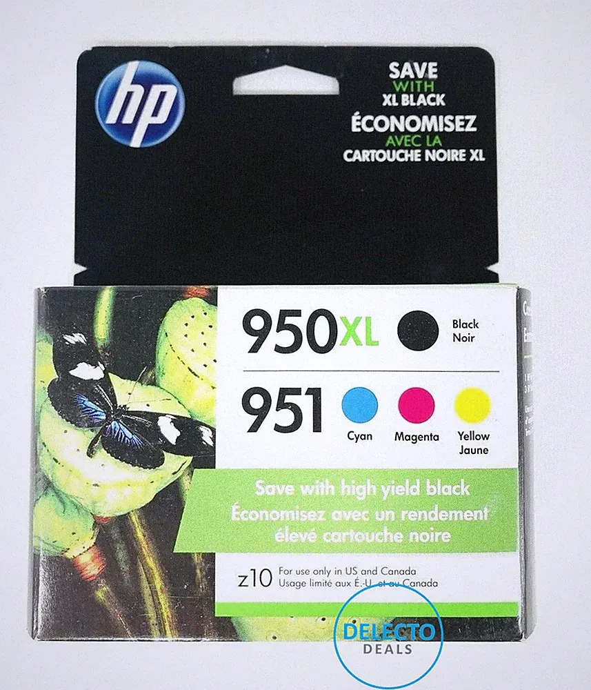 4-PACK HP GENUINE 950XL BLACK & 951 COLOR INK OFFICEJET PRO 8100 SEALED