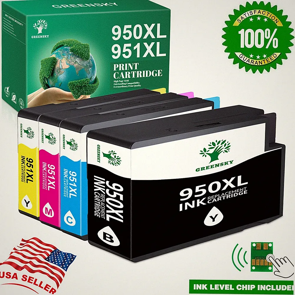 4PK 950XL 951XL Ink Cartridge Compatible For HP OfficeJetPro 8610 8620 8100 8630