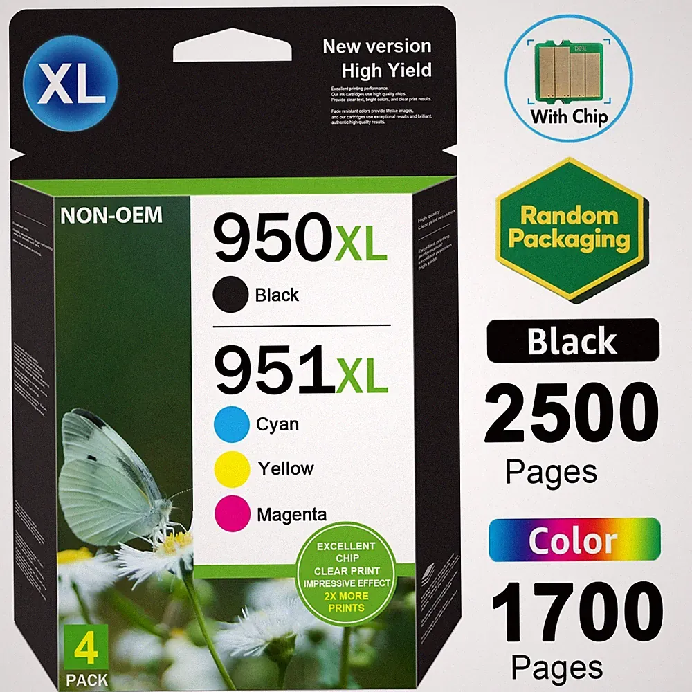 4PK 950XL 951XL Ink Cartridge For HP OfficeJetPro 8610 8620 8100 8630