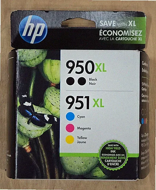 5-PACK HP GENUINE 2x 950XL BLACK & 951XL COLOR INK