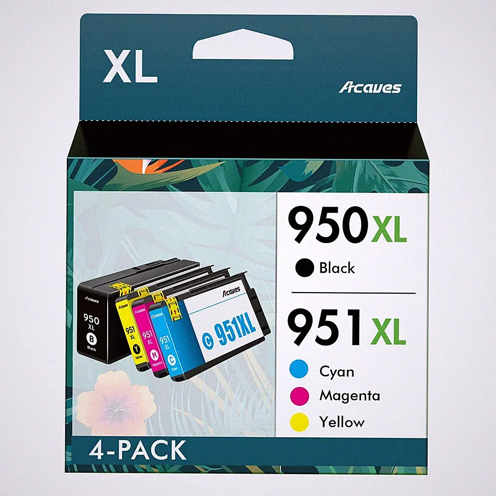 950XL 951XL Combo Pack High Yield Replacment for HP 950 951 Ink Cartridges Work