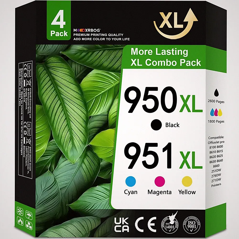 950XL 951XL Ink Cartridges Compatible for HP 950XL and 951XL Ink Cartridges
