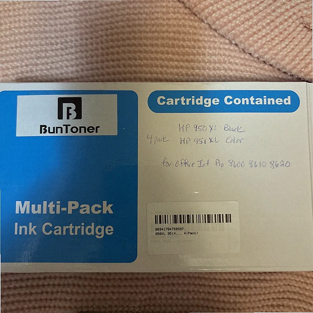 Bun Toner Multi Pack Ink Cartridge Hp Black Magenta Cyan Yellow New 950-951XL