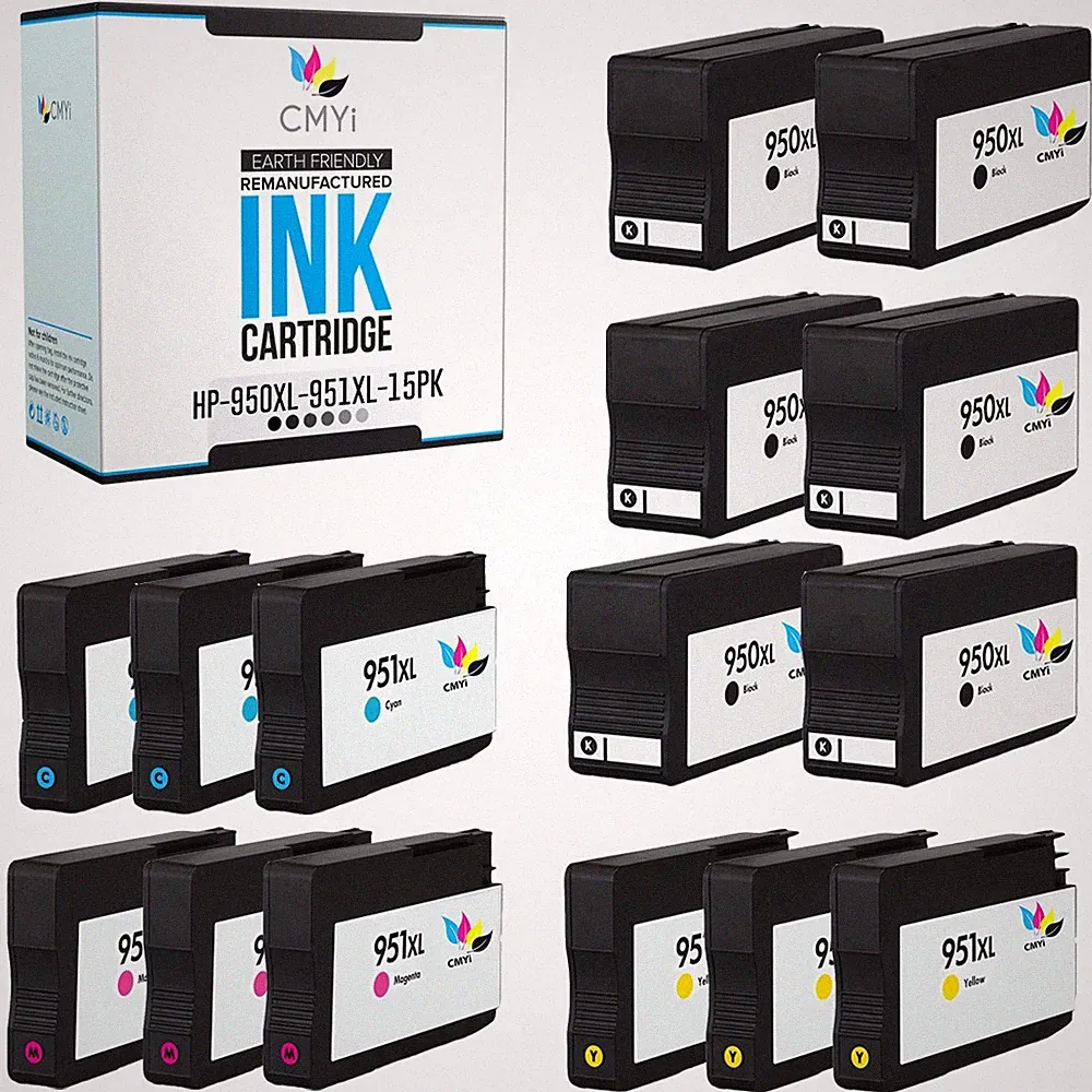 CMYi 15-Pack Compatible Ink Cartridges 950XL and 951XL for HP OfficeJet Pro 8616