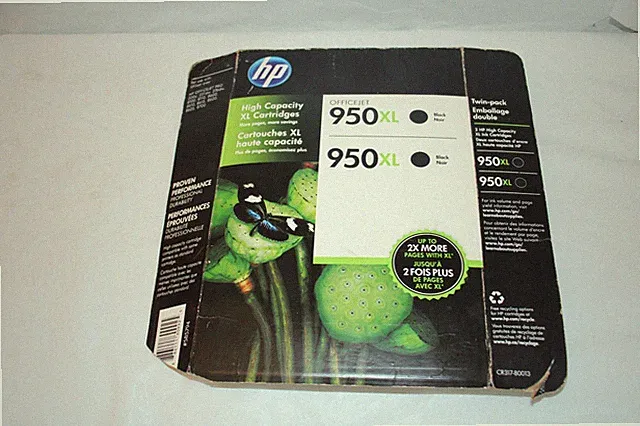 Genuine HP 950XL 2 Pack Ink Cartridges Black Exp2017 "BRAND NEW SEALED"