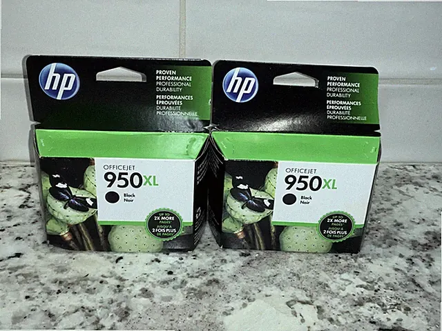 HP 950XL BLACK INK BRAND NEW HIGH YIELD ORIGINAL GENUINE CARTRIDGE AUG 2016