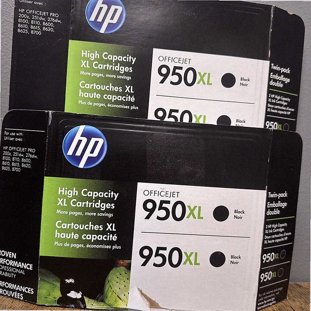 HP 950XL Black Ink Cartridges 3 Pack OEM Genuine Exp 2017 Open Box