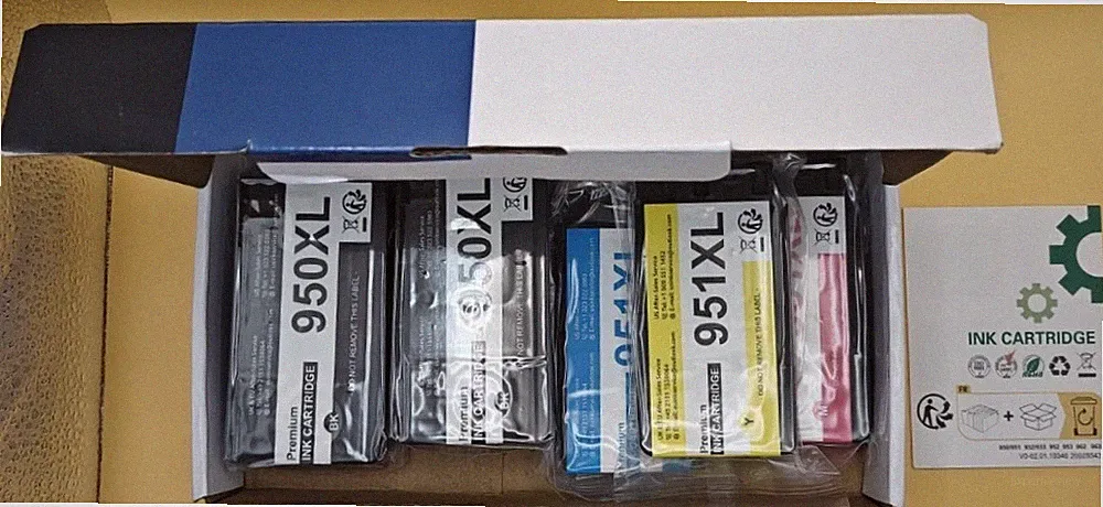 Ink Cartridges Combo for HP 950XL and 951XL 2 Black, 1 Cyan, 1 Magenta, 1 Yellow