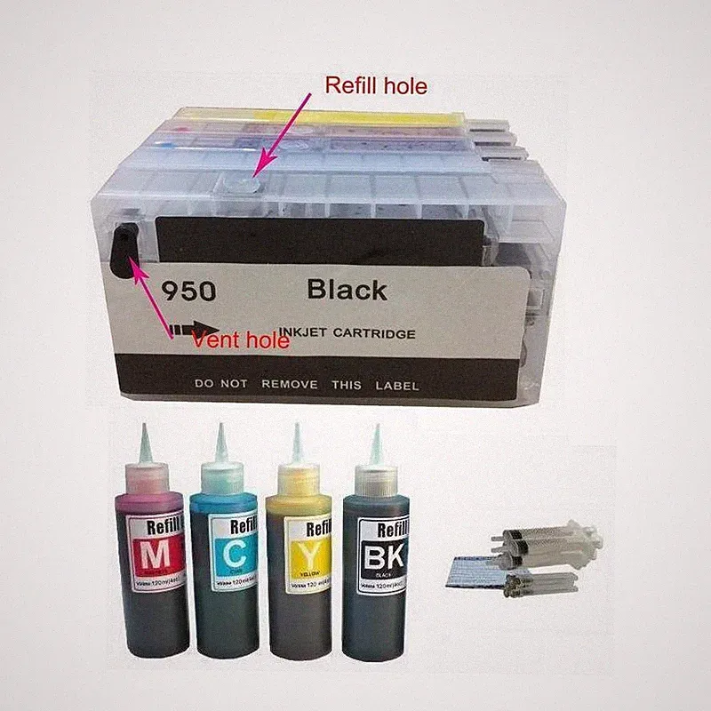 4 Refillable ink kit cartridge for HP 950xl 951xlOfficejet Pro 8100 8620 8610